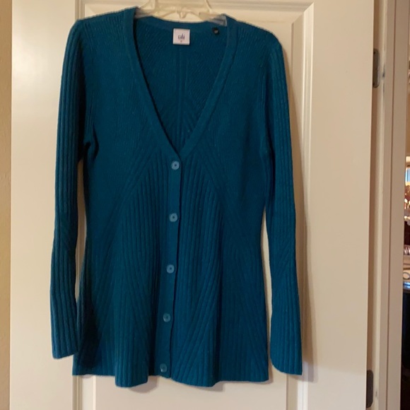 Cabi Bluegreen Sweater Size Medium - Picture 1 of 3
